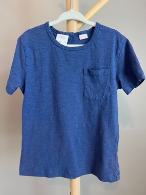 ⭐️⭐️ PICK 5 / $20 Zara Kids Blue Short Sleeve Pocket Tee Size 4-5